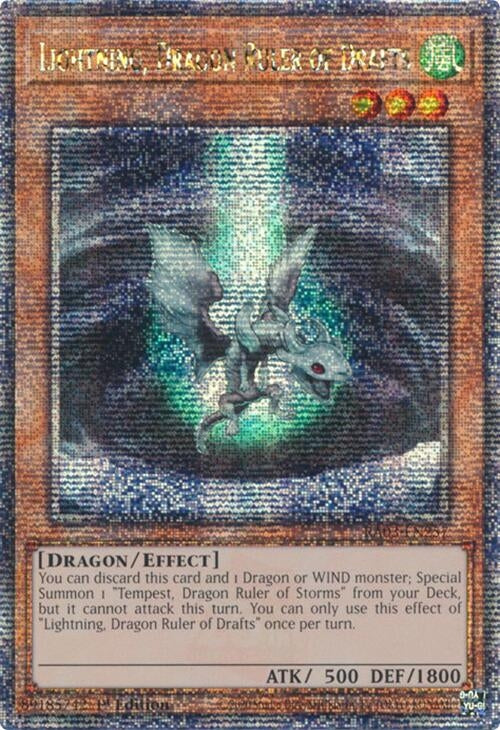 Image for Lightning, Dragon Ruler of Drafts (Quarter Century Secret Rare) (Quarter Century Bonanza) (RA03-EN257) - YuGiOh