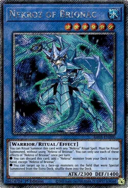 Image for Nekroz of Brionac (Platinum Secret Rare) (Quarter Century Bonanza) (RA03-EN260) - YuGiOh