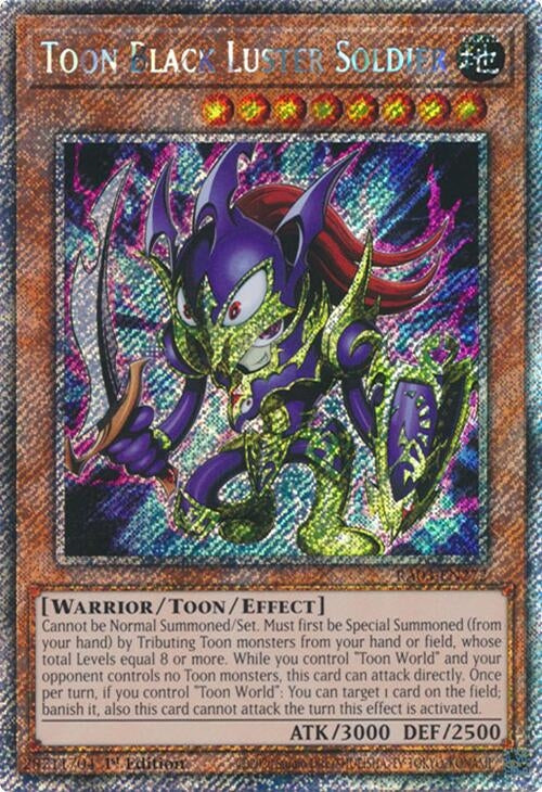 Image for Toon Black Luster Soldier (Platinum Secret Rare) (Quarter Century Bonanza) (RA03-EN272) - YuGiOh