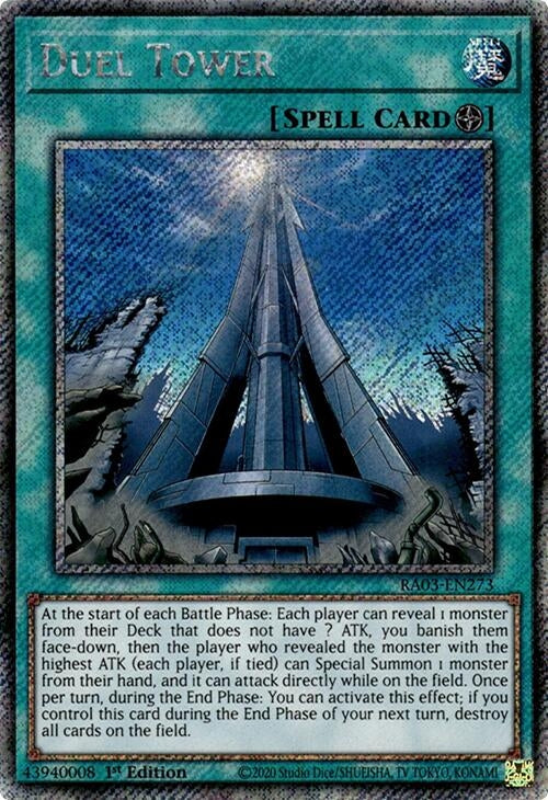 Image for Duel Tower (Platinum Secret Rare) (Quarter Century Bonanza) (RA03-EN273) - YuGiOh