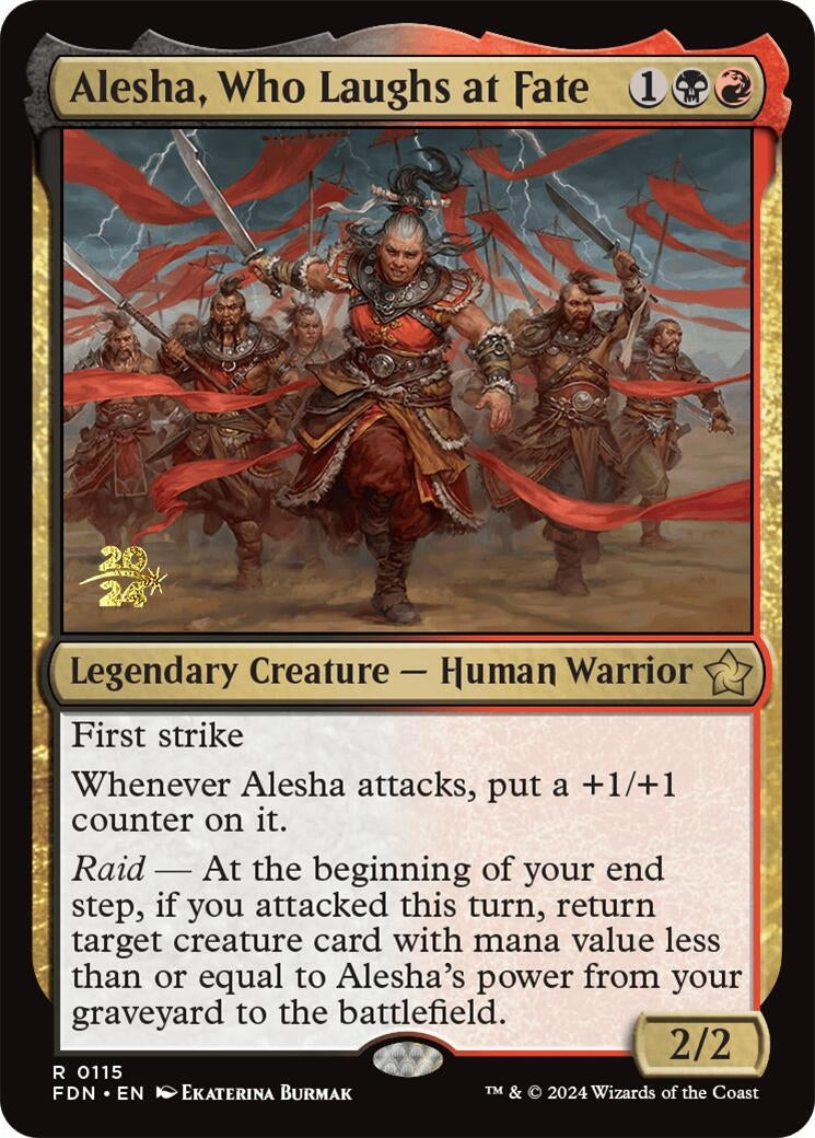 Image for Alesha, Who Laughs at Fate (Prerelease Cards) (115) - Magic: The Gathering