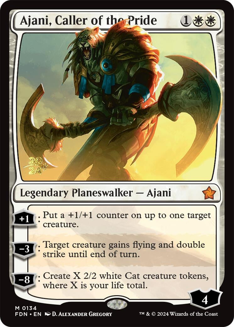 Image for Ajani, Caller of the Pride (Prerelease Cards) (134) - Magic: The Gathering
