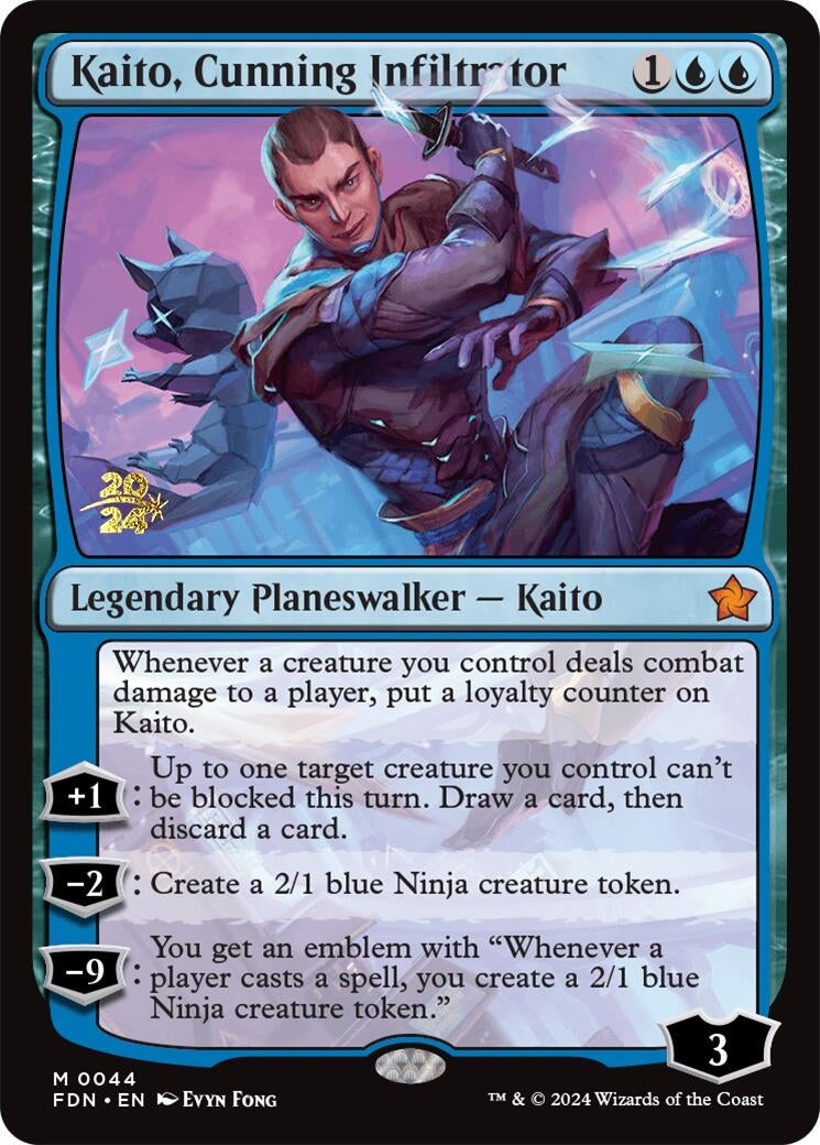 Image for Kaito, Cunning Infiltrator (Prerelease Cards) (44) - Magic: The Gathering