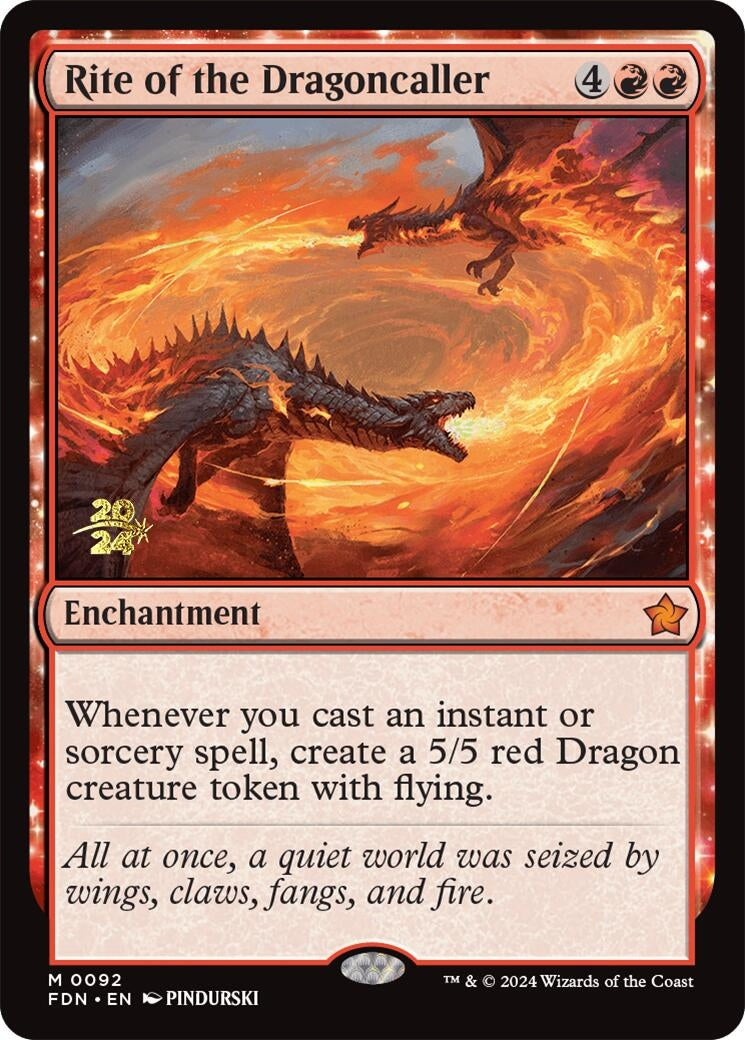 Image for Rite of the Dragoncaller (Prerelease Cards) (92) - Magic: The Gathering