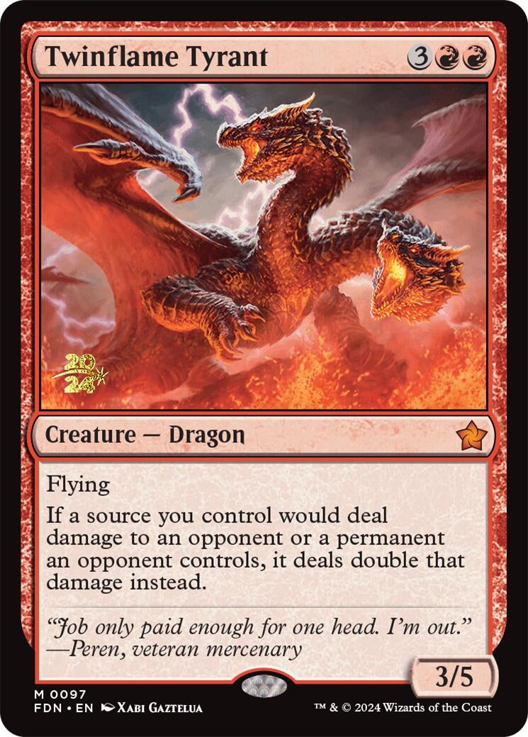 Image for Twinflame Tyrant (Prerelease Cards) (97) - Magic: The Gathering