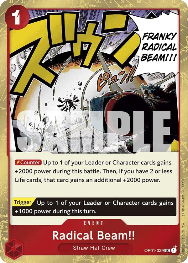 Image for Radical Beam!! (Jolly Roger Foil) (Premium Booster -The Best-) (OP01-029) - One Piece Card Game