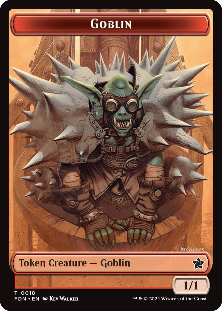 Image for Goblin // Zombie Doubled-Sided Token (Foundations) (18 // 15) - Magic: The Gathering