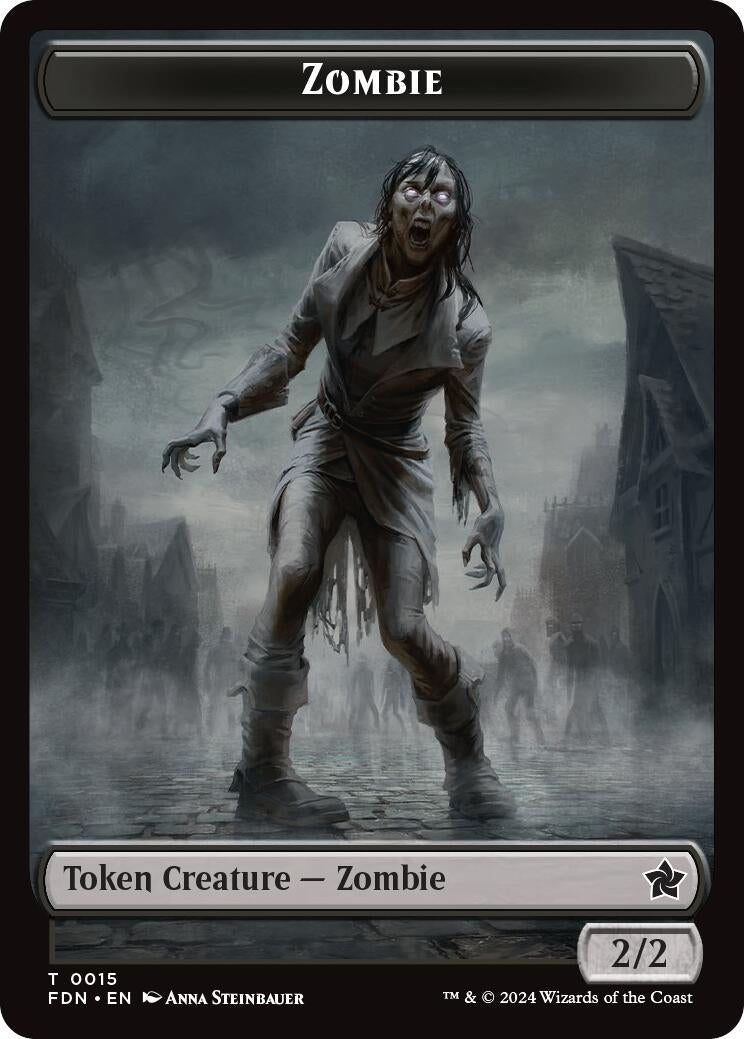 Image for Zombie // Insect Doubled-Sided Token (Foundations) (15 // 21) - Magic: The Gathering