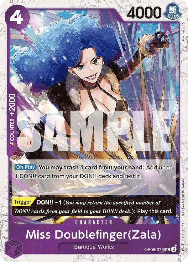 Image for Miss Doublefinger(Zala) (Jolly Roger Foil) (Premium Booster -The Best-) (OP05-073) - One Piece Card Game