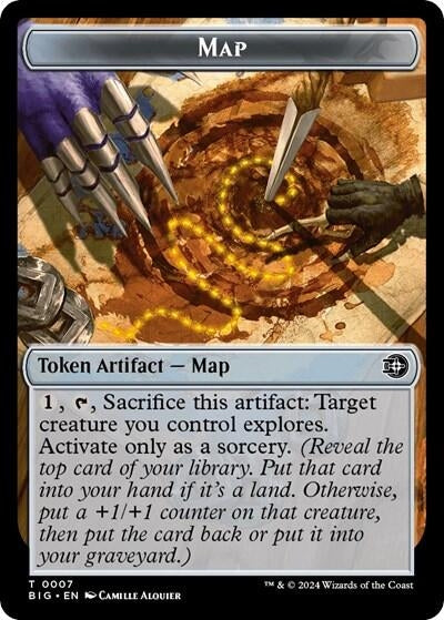 Image for Map // Plot Double-Sided Token (Outlaws of Thunder Junction: The Big Score) (7 // 20) - Magic: The Gathering