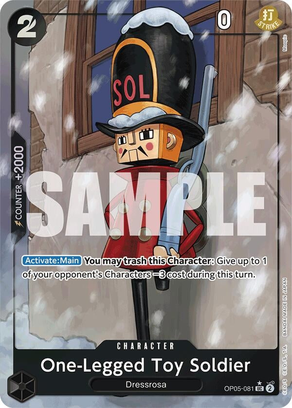 Image for One-Legged Toy Soldier (Full Art) (Premium Booster -The Best-) (OP05-081) - One Piece Card Game