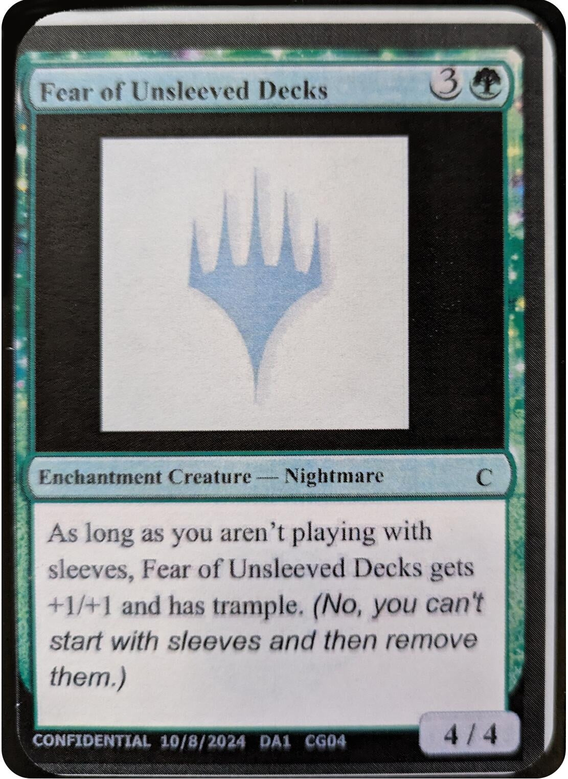 Image for Fear of Unsleeved Decks (Un-Known Event Playtest Cards) - Magic: The Gathering