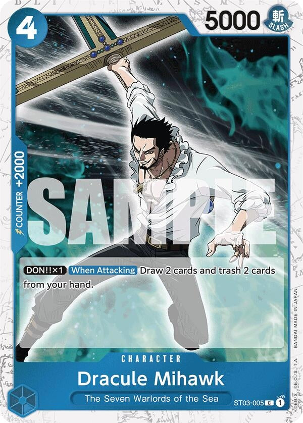 Image for Dracule Mihawk (ST03-005) (Jolly Roger Foil) (Premium Booster -The Best-) (ST03-005) - One Piece Card Game