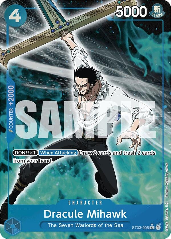 Image for Dracule Mihawk (ST03-005) (Full Art) (Premium Booster -The Best-) (ST03-005) - One Piece Card Game