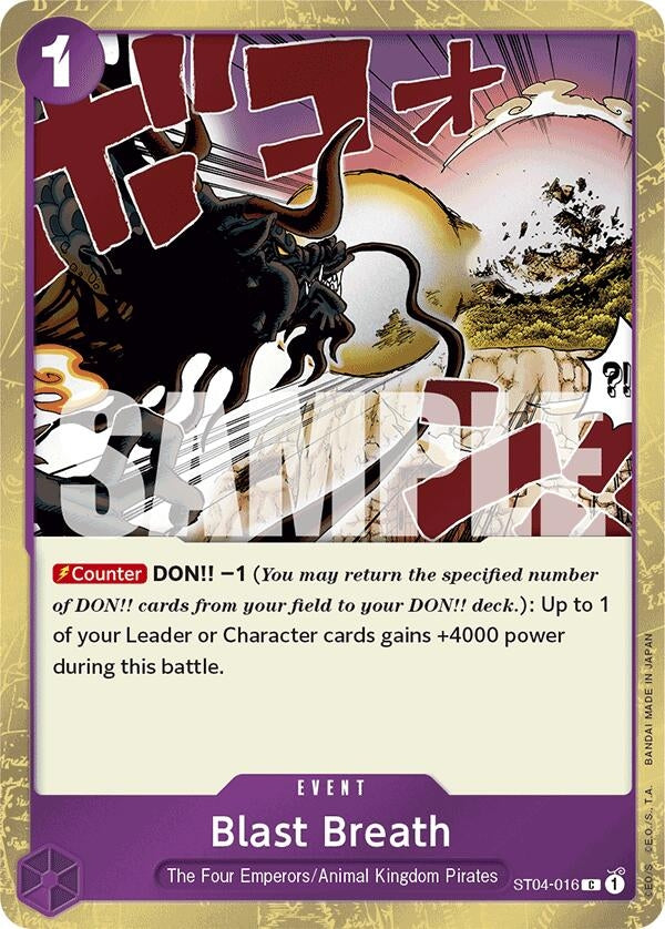 Image for Blast Breath (Jolly Roger Foil) (Premium Booster -The Best-) (ST04-016) - One Piece Card Game