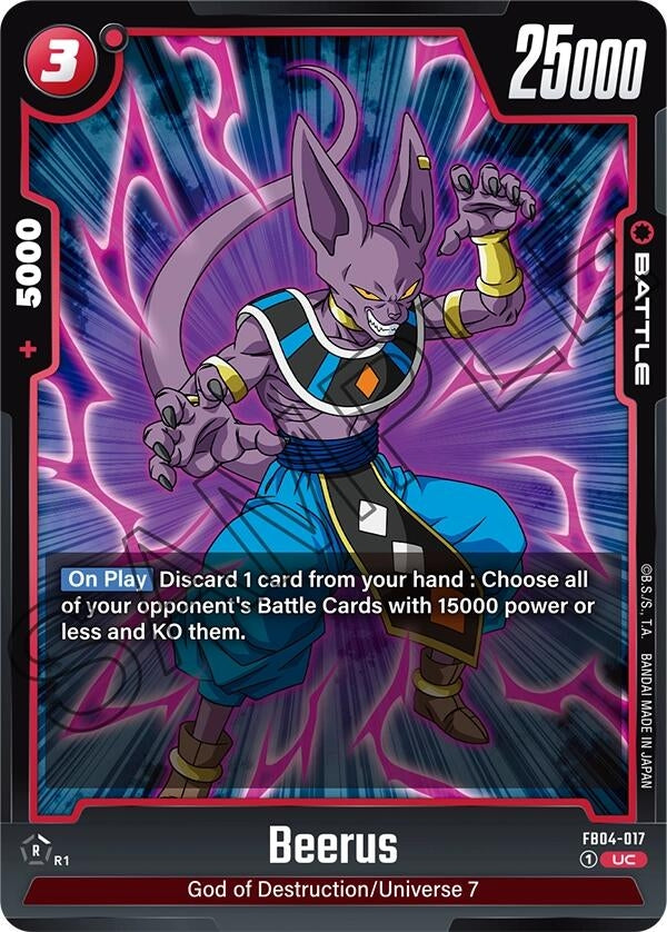 Image for Beerus (Ultra Limit) (FB04-017) - Dragon Ball Super: Fusion World