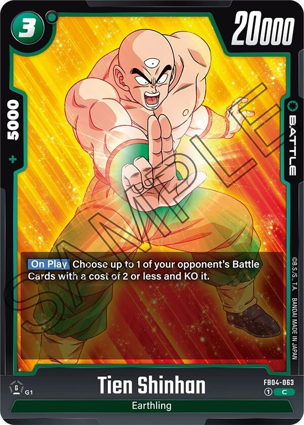 Image for Tien Shinhan - FB04-063 (Ultra Limit) (FB04-063) - Dragon Ball Super: Fusion World