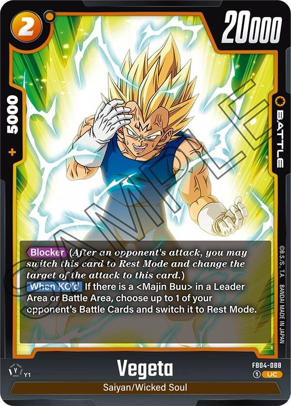 Image for Vegeta - FB04-088 (Ultra Limit) (FB04-088) - Dragon Ball Super: Fusion World