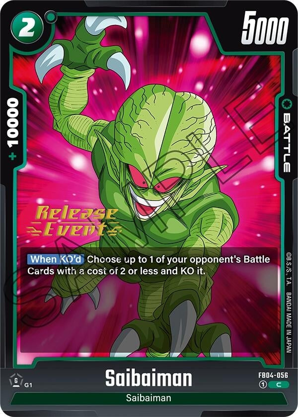 Image for Saibaman (Ultra Limit Release Event Cards) (FB04-056) - Dragon Ball Super: Fusion World
