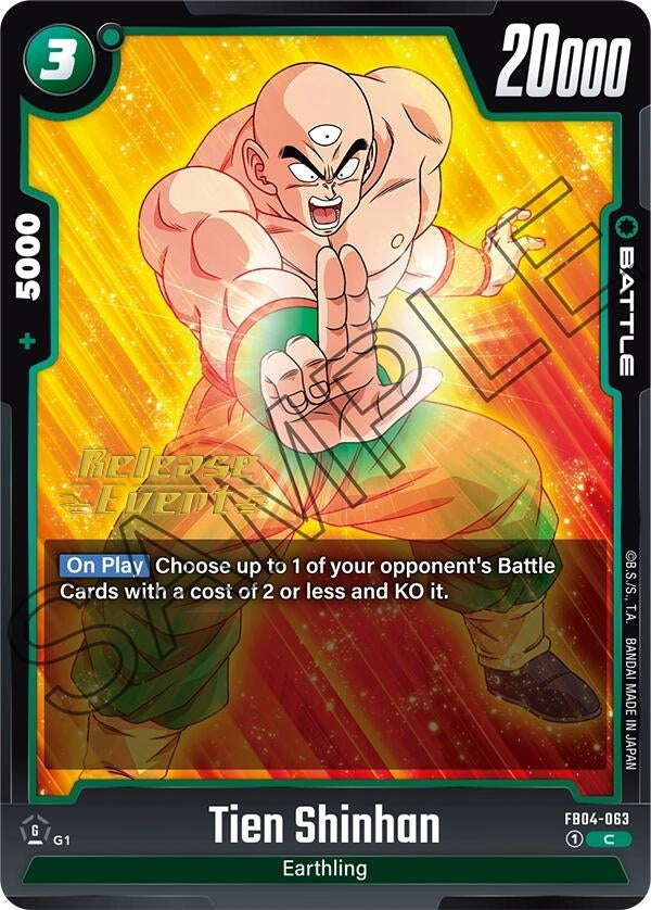 Image for Tien Shinhan - FB04-063 (Ultra Limit Release Event Cards) (FB04-063) - Dragon Ball Super: Fusion World