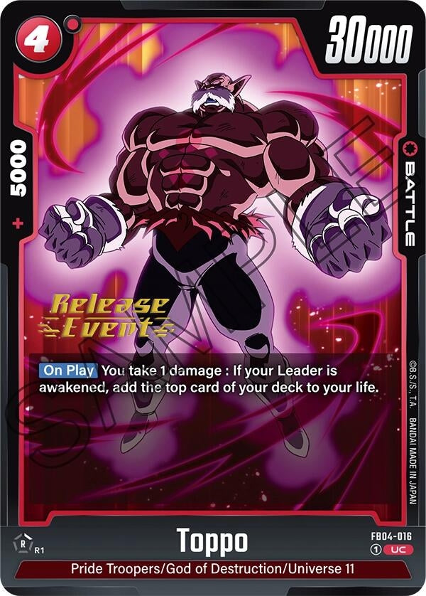 Image for Toppo (Ultra Limit Release Event Cards) (FB04-016) - Dragon Ball Super: Fusion World