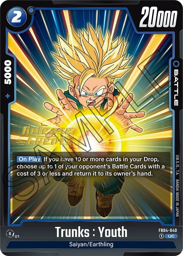 Image for Trunks : Youth (Ultra Limit Release Event Cards) (FB04-040) - Dragon Ball Super: Fusion World