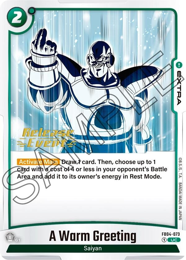 Image for A Warm Greeting (Ultra Limit Release Event Cards) (FB04-073) - Dragon Ball Super: Fusion World