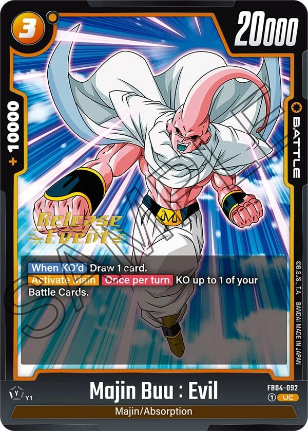 Image for Majin Buu : Evil - FB04-092 (Ultra Limit Release Event Cards) (FB04-092) - Dragon Ball Super: Fusion World