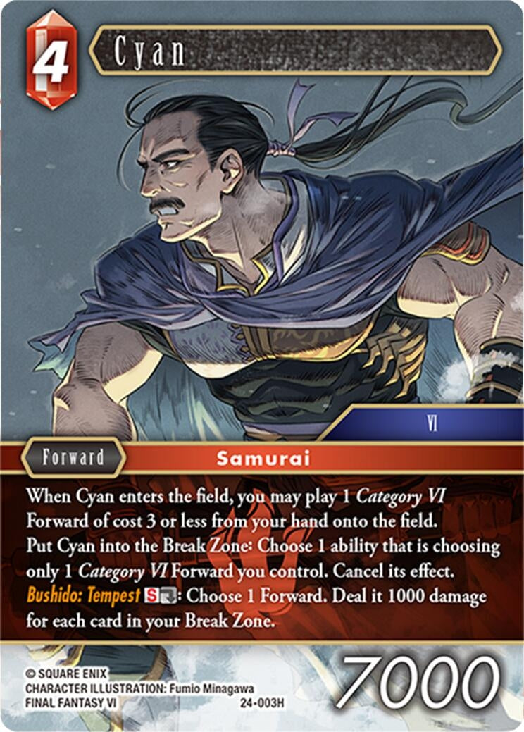 Image for Cyan (Hidden Legends) (24-003H) - Final Fantasy TCG