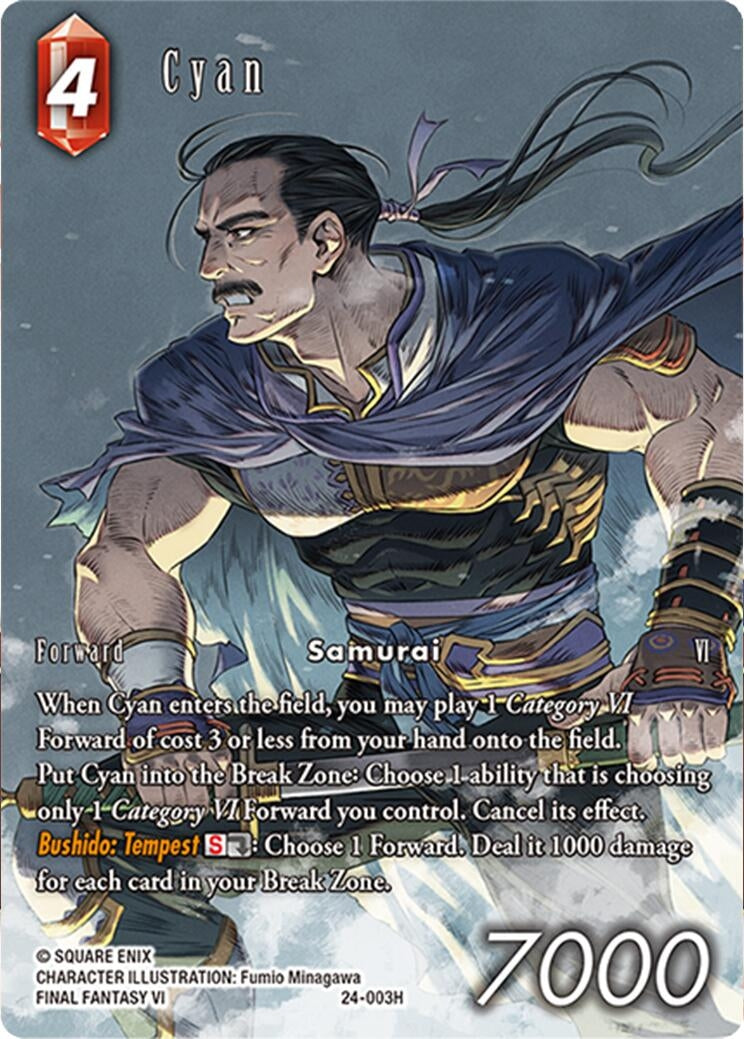 Image for Cyan (Full Art) (Hidden Legends) (24-003H) - Final Fantasy TCG