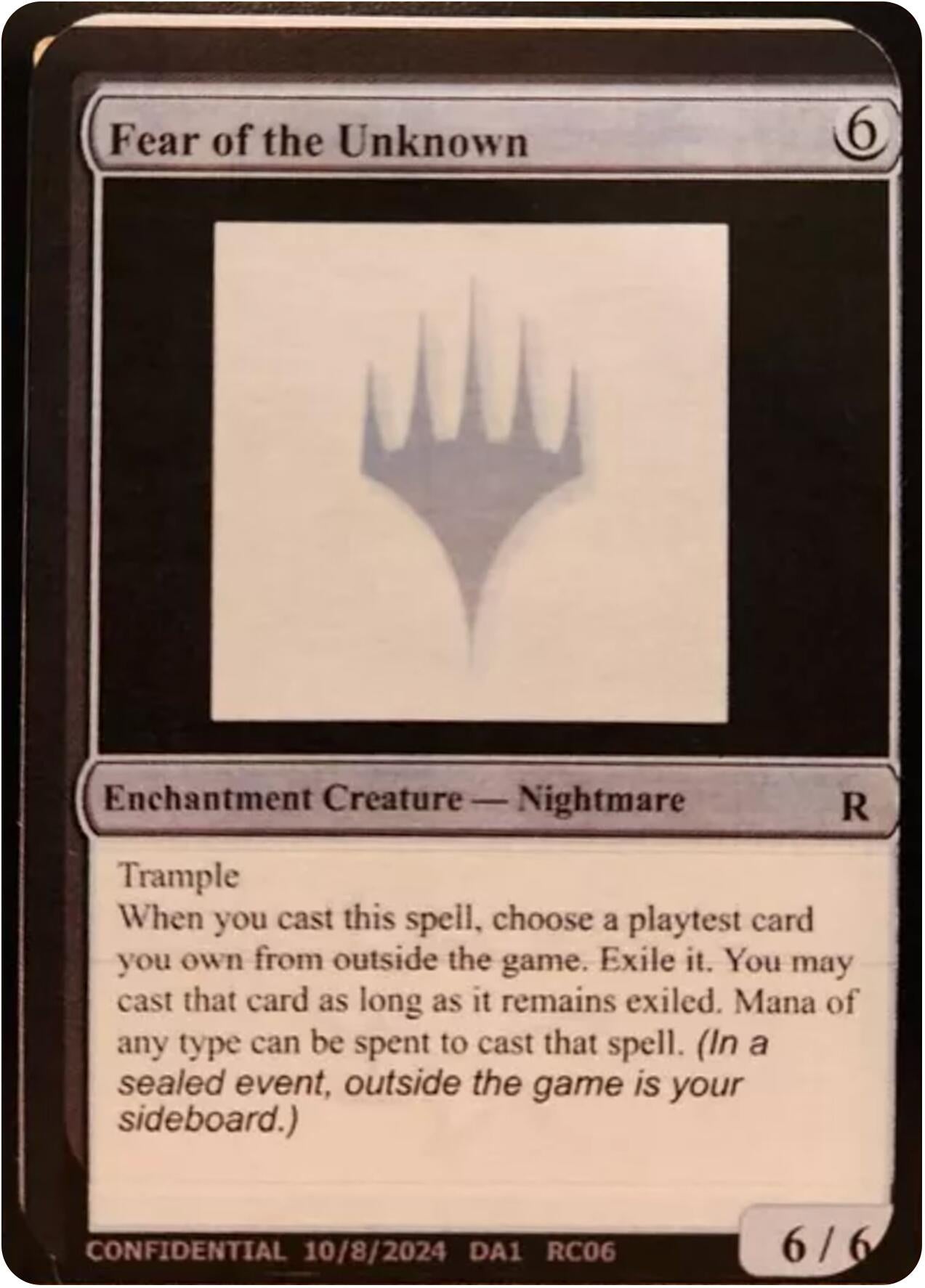 Image for Fear of the Unknown (Un-Known Event Playtest Cards) - Magic: The Gathering