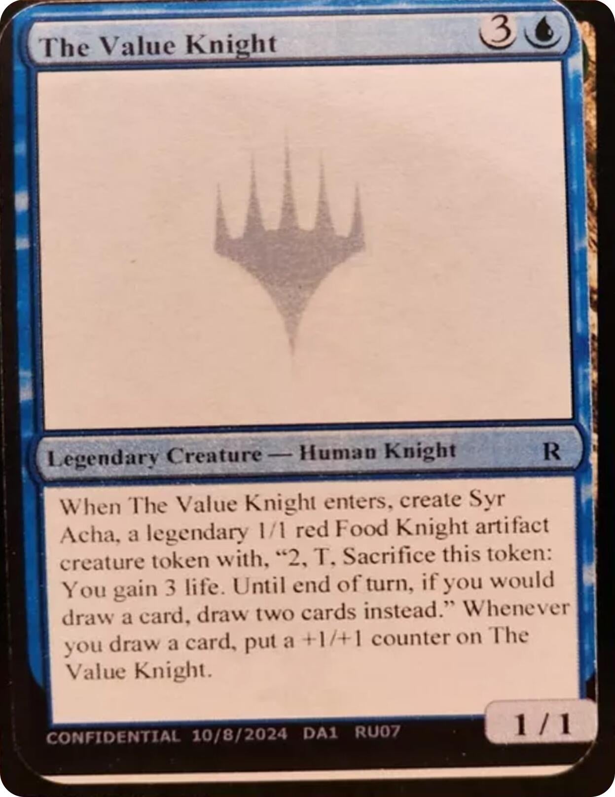 Image for The Value Knight (Un-Known Event Playtest Cards) - Magic: The Gathering