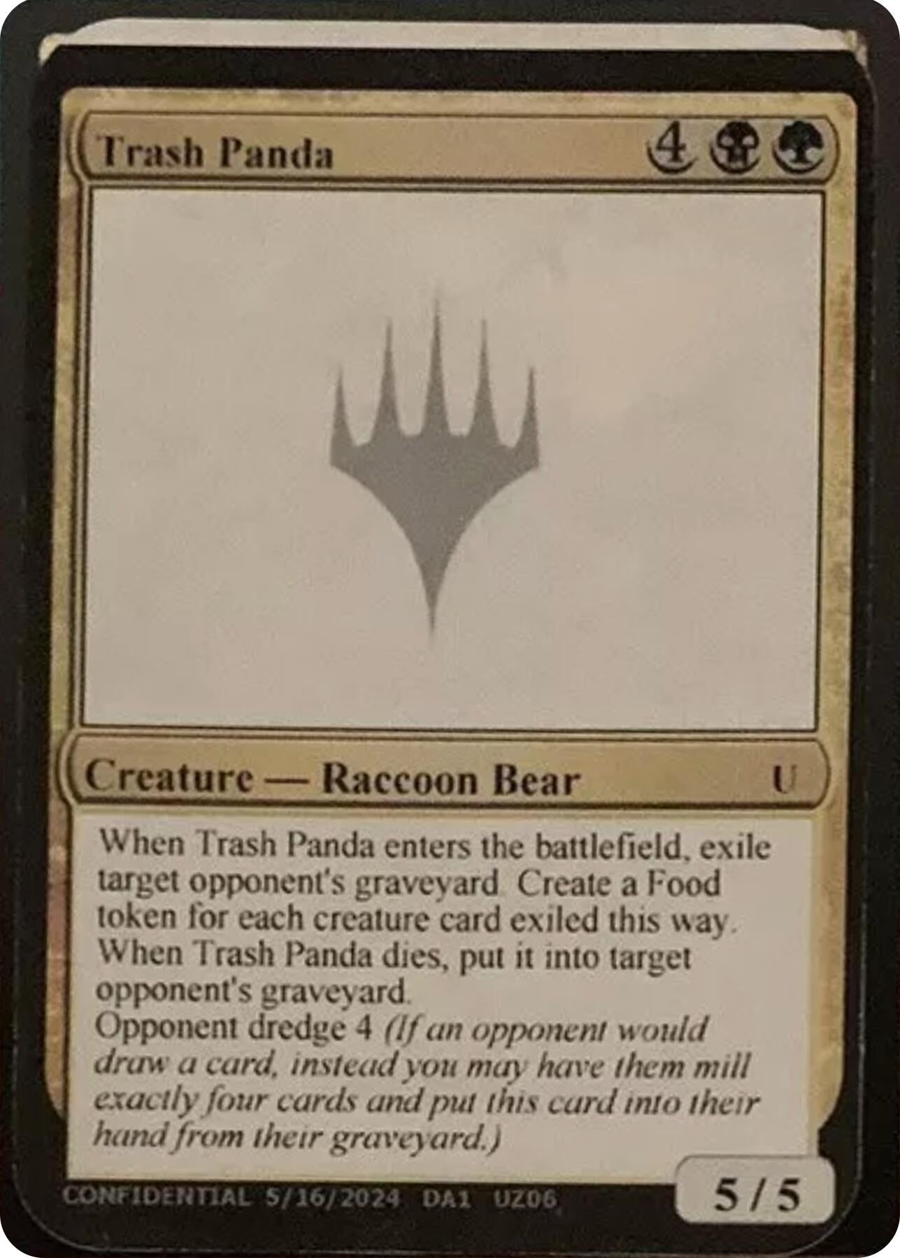 Image for Trash Panda (Un-Known Event Playtest Cards) - Magic: The Gathering