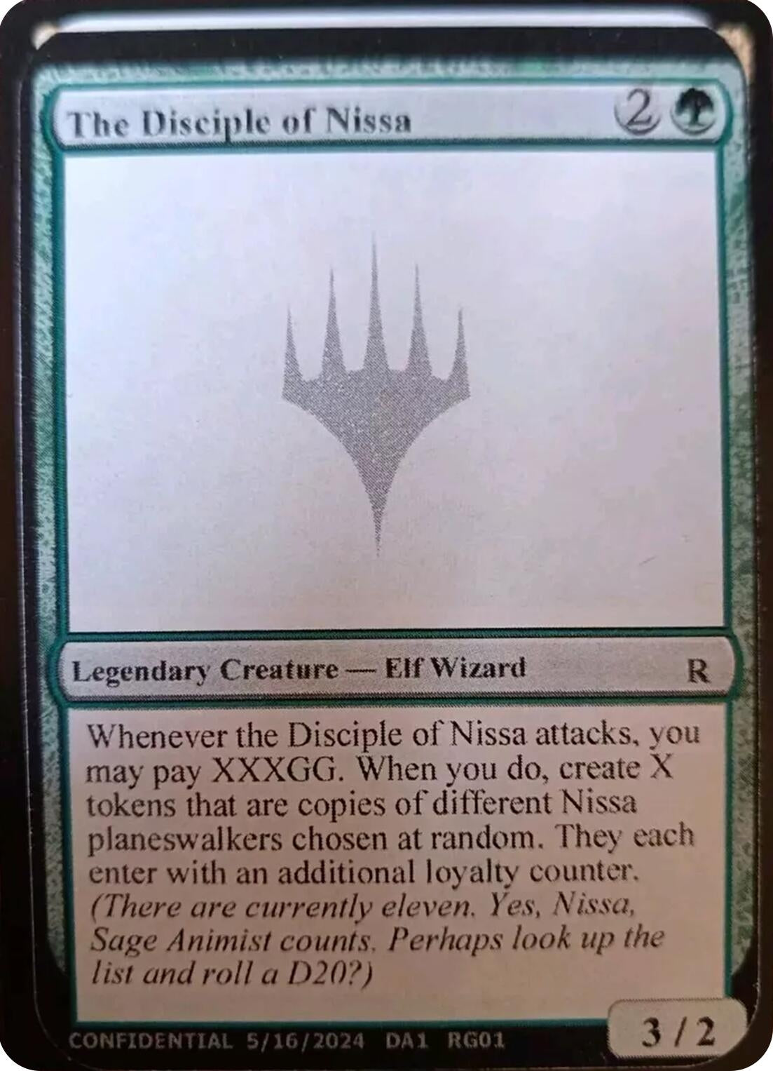 Image for The Disciple of Nissa (Un-Known Event Playtest Cards) - Magic: The Gathering