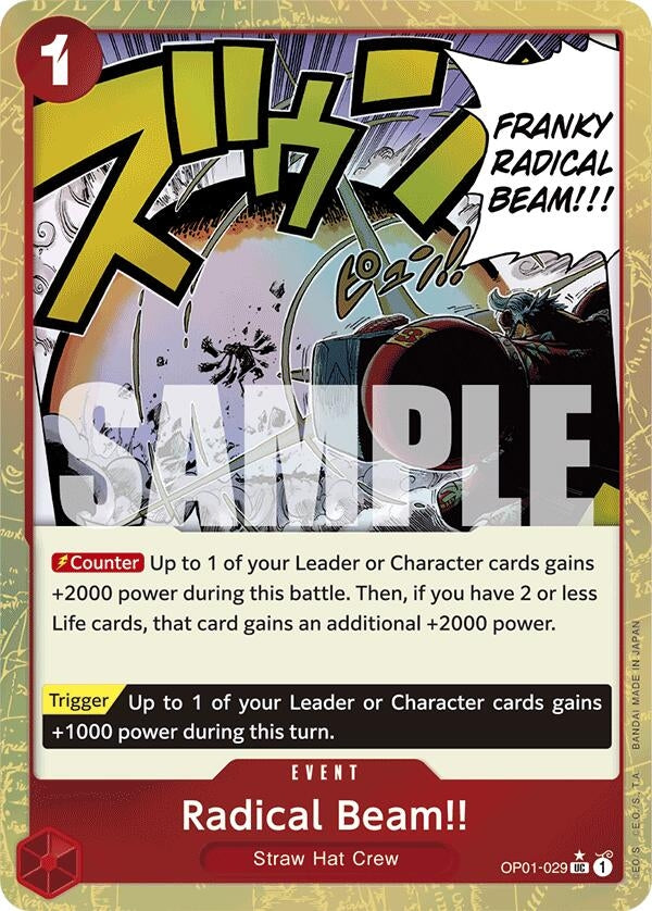 Image for Radical Beam!! (Textured Foil) (Premium Booster -The Best-) (OP01-029) - One Piece Card Game