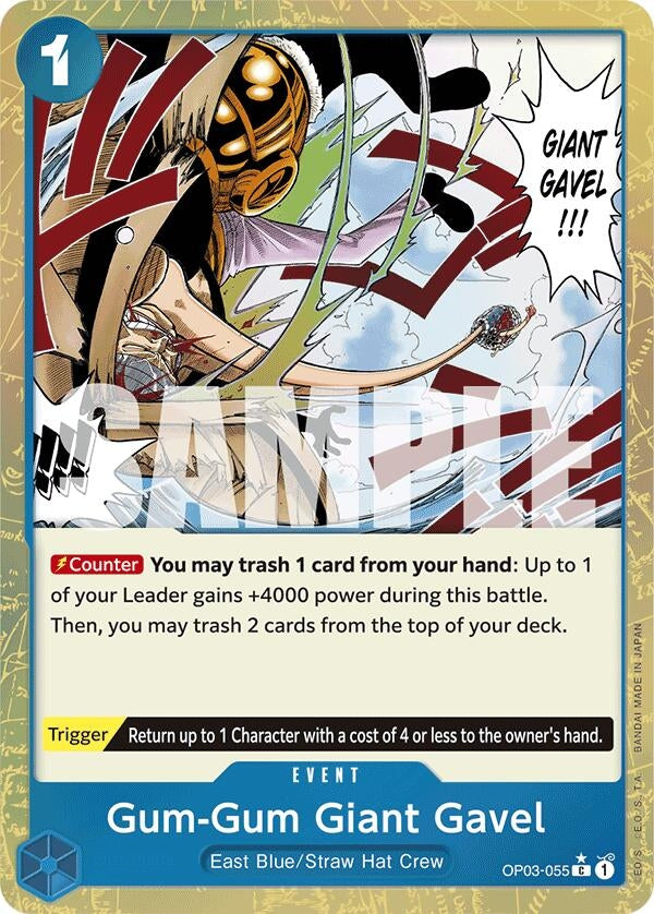 Image for Gum-Gum Giant Gavel (Textured Foil) (Premium Booster -The Best-) (OP03-055) - One Piece Card Game