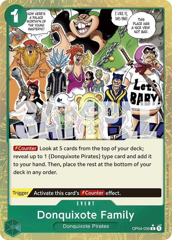 Image for Donquixote Family (Textured Foil) (Premium Booster -The Best-) (OP04-036) - One Piece Card Game
