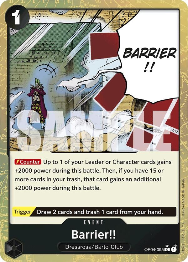 Image for Barrier!! (Textured Foil) (Premium Booster -The Best-) (OP04-095) - One Piece Card Game