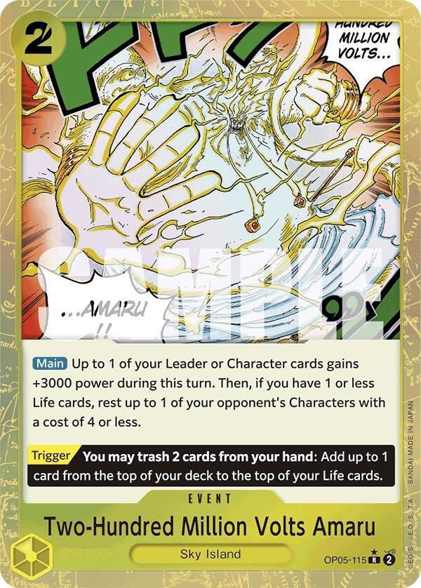Image for Two-Hundred Million Volts Amaru (Textured Foil) (Premium Booster -The Best-) (OP05-115) - One Piece Card Game