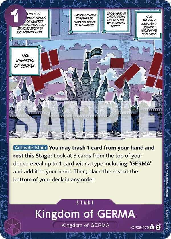 Image for Kingdom of GERMA (Textured Foil) (Premium Booster -The Best-) (OP06-079) - One Piece Card Game