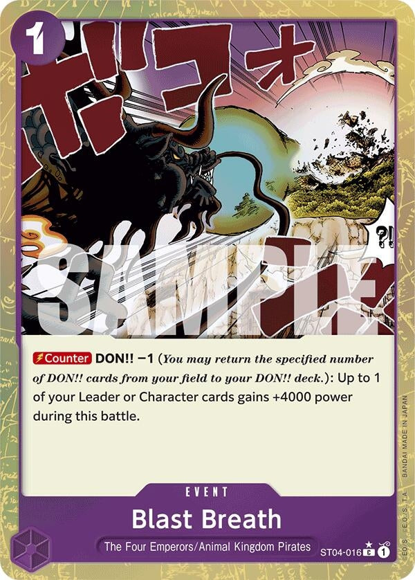 Image for Blast Breath (Textured Foil) (Premium Booster -The Best-) (ST04-016) - One Piece Card Game