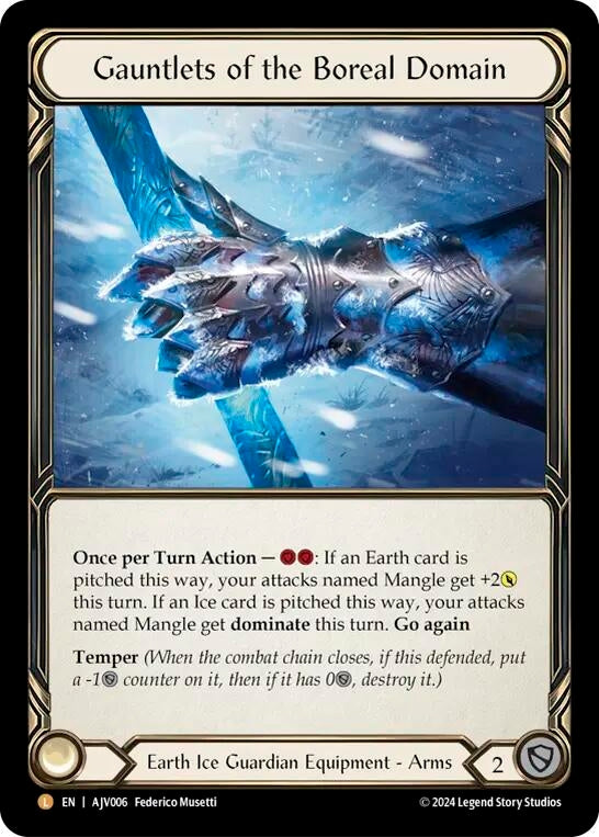 Image for Gauntlets of the Boreal Domain (Armory Deck: Jarl Vetreidi) (AJV006) - Flesh and Blood TCG