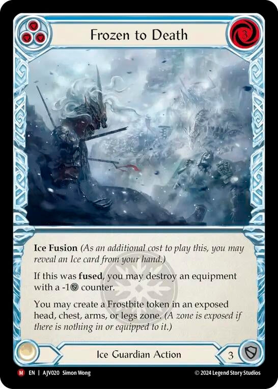 Image for Frozen to Death (Armory Deck: Jarl Vetreidi) (AJV020) - Flesh and Blood TCG