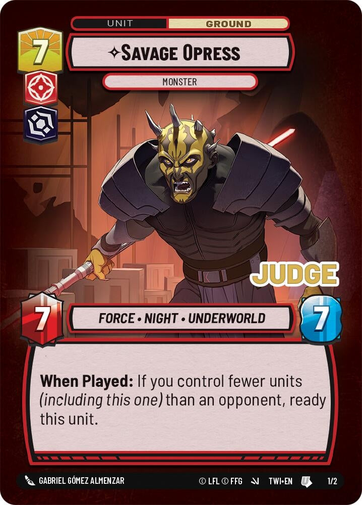 Image for Savage Opress - Monster (Judge Promos) (1/2) - Star Wars: Unlimited