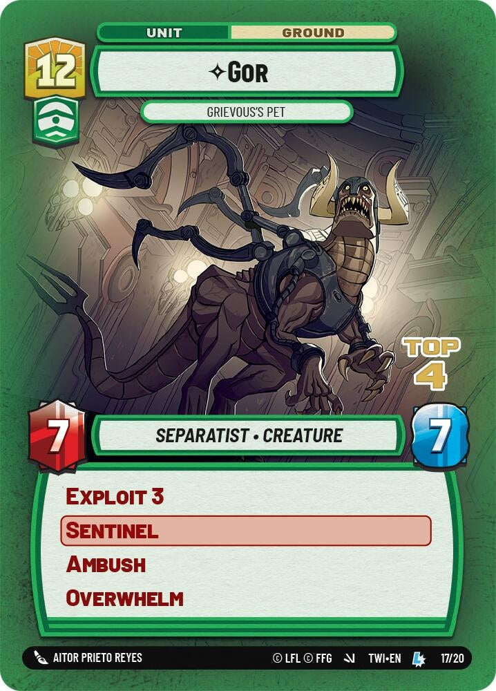 Image for Gor - Grievous's Pet (Top 4) (Organized Play Promos) (17/20) - Star Wars: Unlimited
