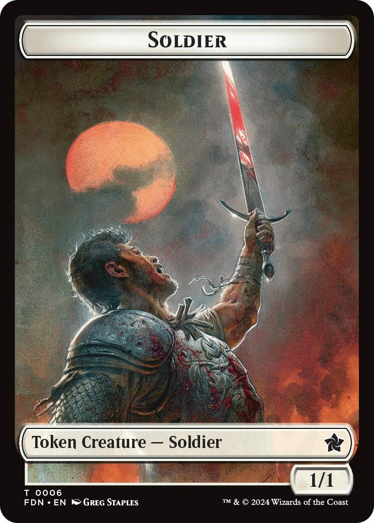 Image for Soldier // Faerie Double-Sided Token (Foundations) (6 // 9) - Magic: The Gathering