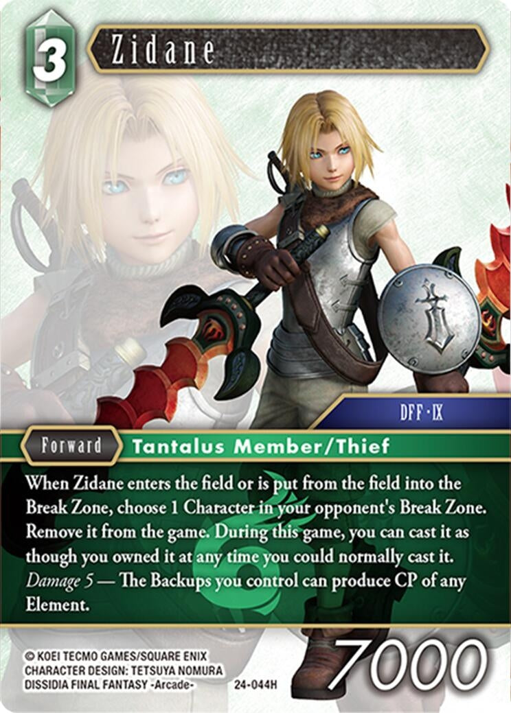Image for Zidane (Hidden Legends) (24-044H) - Final Fantasy TCG