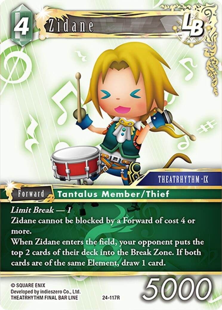 Image for Zidane LB (Hidden Legends) (24-117R) - Final Fantasy TCG