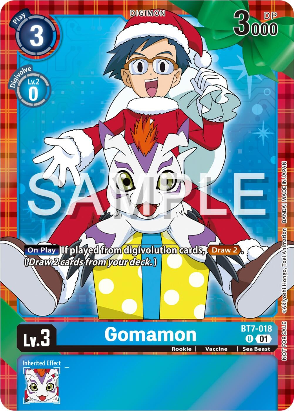 Image for Gomamon (Winter Holiday Event 2024) (BT07) (BT7-018 U) - Digimon Card Game