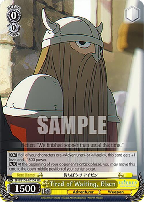 Image for Tired of Waiting, Eisen (SR) (Frieren: Beyond Journey’s End) (SFN/S108-E010S SR) - Weiss Schwarz